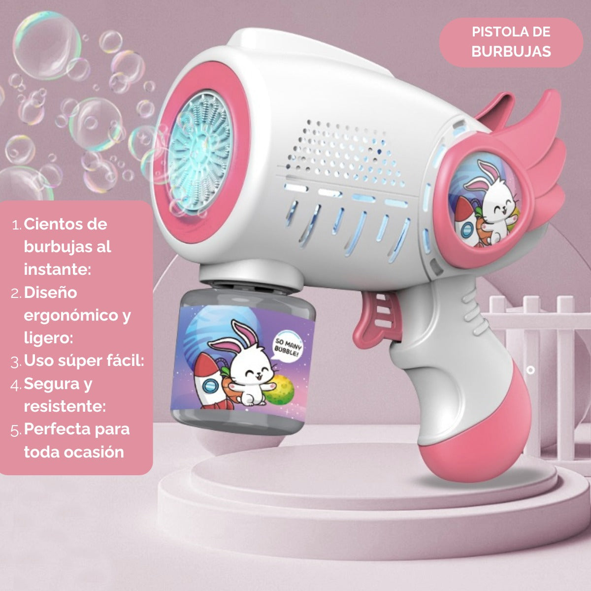 Pistola Lanza Burbujas